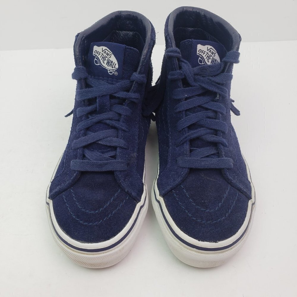 Vans Sk8-Hi Moc Suede Tassel Toddler Girls Size 12.5 Blue Skate Sneaker Shoes - Picture 4 of 8